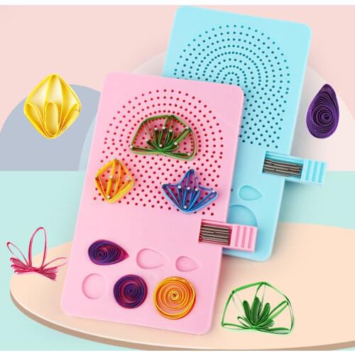 Paper Quilling Board Winding Paper Tray DIY Origami Winder Child Fan Manual School Grid Guide Roll Square Craft