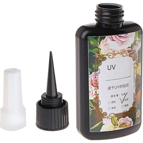 25/50g UV Hard glue Curing Resin Quick Dry Adhesive Glue for Jewelry Molds Making DIY Art Crafts Silicone Mould Hard gel Nails