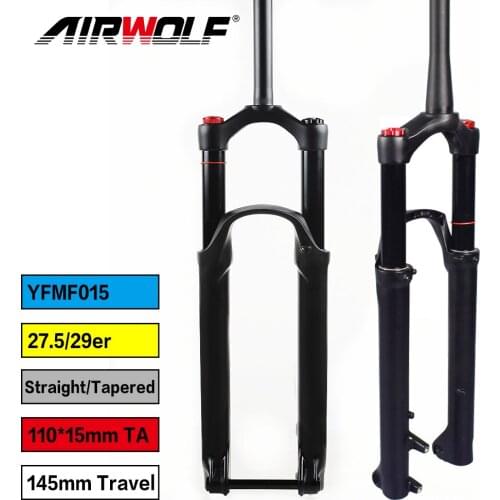 DH AM Mountain Bicycle Fork Boost Supension 29er or 27.5er Thru Axle 110*15mm Steer Tube 28.6mm Aluminum Alloy Air Mtb Forks