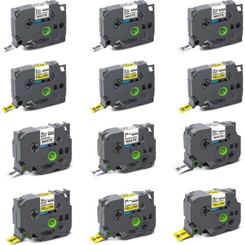 6/9/12/18/24/36mm Flexible Ribbon Label Tape Industrial Tape Replace Brother FX231 FX631 FX221 FX241 FX621 for PT H110 Labeller