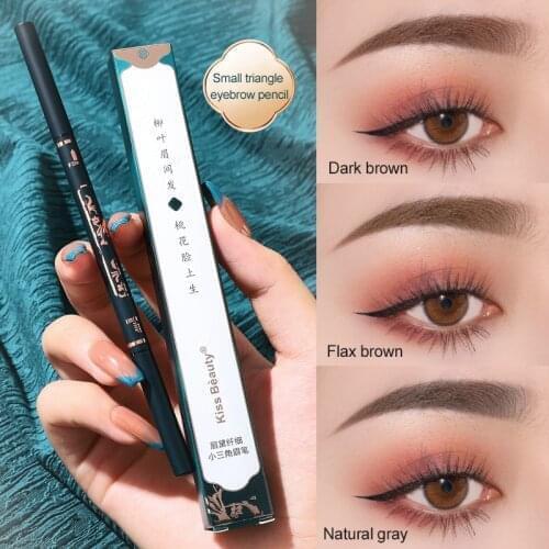 Kiss Beauty Eyebrow Pencil Natural Long-lasting No Blooming Waterproof Sweat-proof Eyebrow Pen Eyes Make Up Cosmetic TSLM1