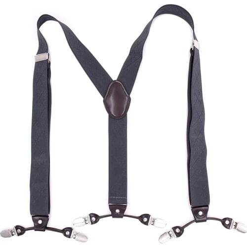 Leather Suspenders Straps Trouser Braces Belts for Men Women Adult Y Shape 6 Clips Wedding Party Formal Causal Husband Dad Gifts