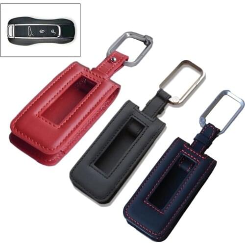 Leather Key Protector Car Cover Fob For Porsche Cayenne Panamera 911 Macan Genuine Genuine Leather Key Brand New