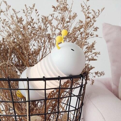 XYXP Creative stretchable night light bedroom bedside childrens room cute USB rechargeable caterpillar toy LED decorative lamp