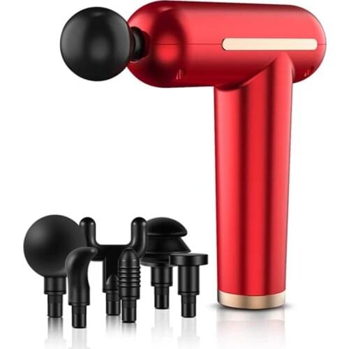 New 6 Heads Massage Gun High Speed Vibration Massage Exercising Pain Relief Relax Sport Touch Screen Button Exercising Muscle