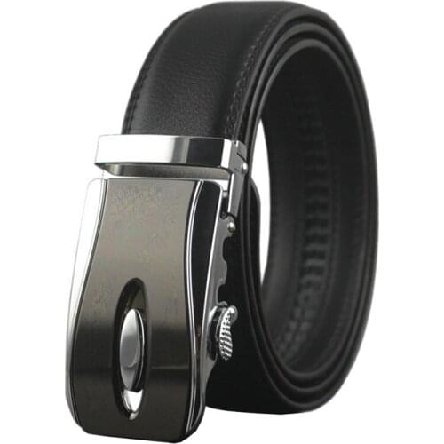 Mens Genuine Leather Belts 2020 Fashion Brand Wide Waistband for Female Adjustable Automatic Buckle Western Cummerband Black