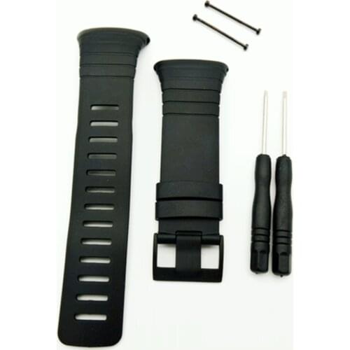 New! Watches Man For Suunto Core 100% Fit Original Strap Standard All Black Watch Band/Strap +Clasp Screw +Tool