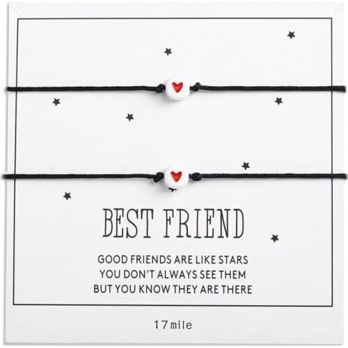 New Adjustable Red Heart Rope Bracelets Set For Women Minimalist String Charm Bracelets Fashion Jewelry bangle bracelet