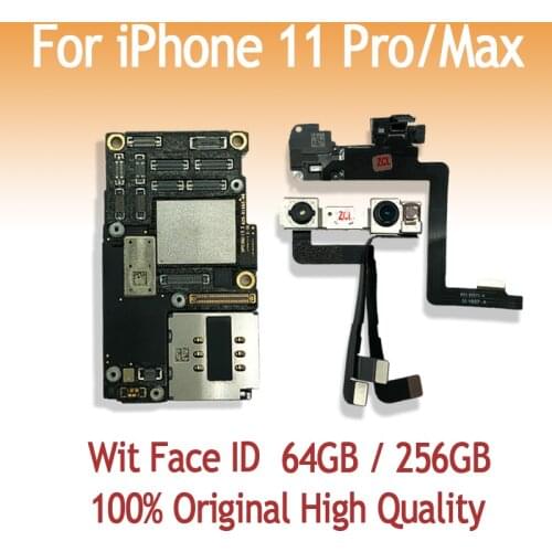 64GB 256GB original motherboard for iPhone 11 Pro 11 Pro Max With Face ID IOS system logic board Mainboard Clean iCloud