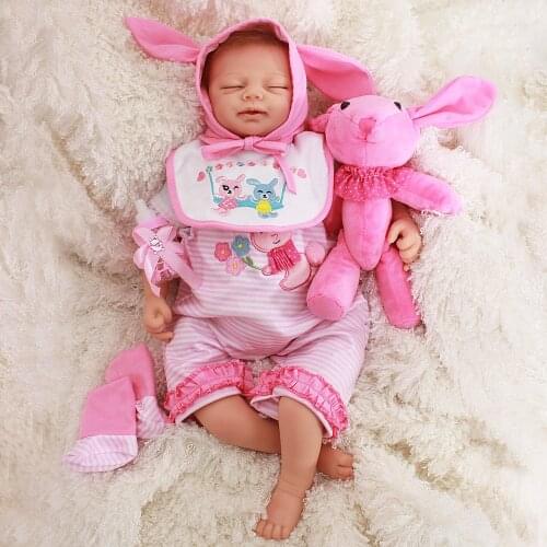 Realistic reborn baby doll Newborn Doll 22" 55cm Soft Silicone Vinyl Lifelike Reborn Baby Dolls limited edition dolls XMAS Gift