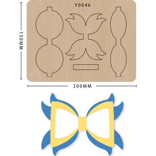 Diy Craft Wood Die Cut Bow Scrapbooking Cutting Dies Leather Mold Handmade Crafts Suitable For Big Shot Machines