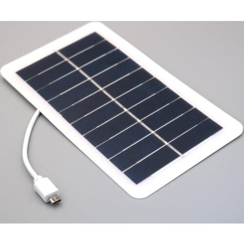 Solar Panel 5V 300mA Output USB Solar Battery Charger USB Female port Solar Cells 5.5V 1.65W Charge Regulators 3.7V 18650