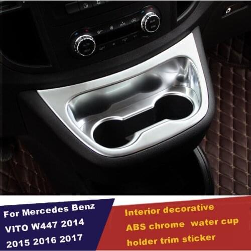 UBLUEE For Mercedes-Benz Vito W447 2014-2018 Inner water cup holder decoration cover trim car-styling auto accessories sticker