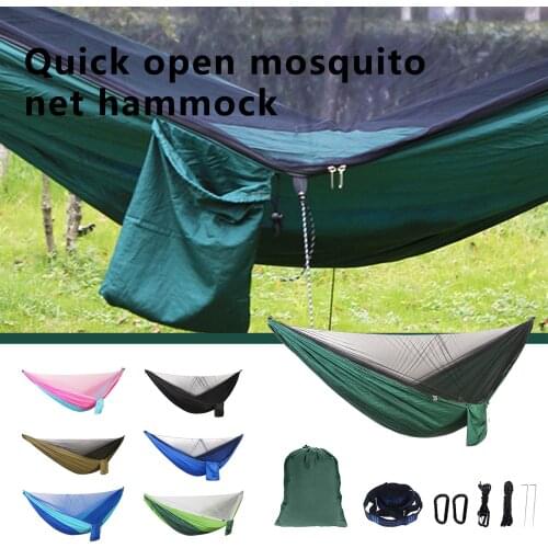 Ultraligh Portable Multi-Person Outdoor Camping Mosquito Net Nylon Hanging Bed Sleeping Swing High Strength Parachute Fabric E2