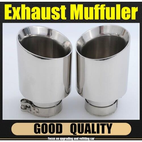 Universal Car Exhaust Muffler Tail Pipe Stainless Steel Chrome Decorative Tip Exhaust Pipe Automobile Accessories Car-Styling