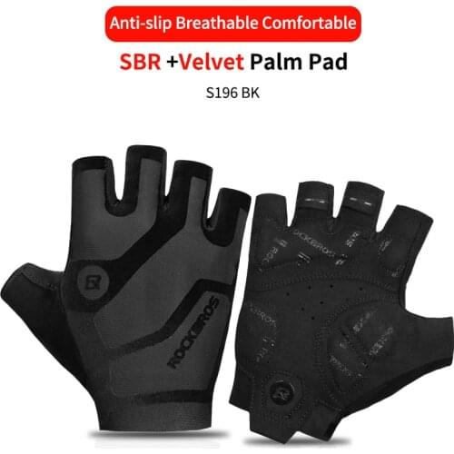 ROCKBROS Bicycle Gloves MTB Road Anti-shock Mountain Bike Fingerless Gloves Men Women Breathable Cycling Sports Non-slip Glove