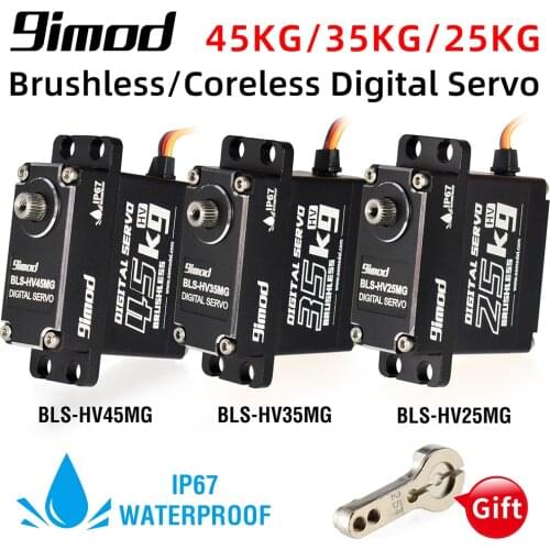 Waterproof Brushless Coreless Servo 45KG 35KG 25KG 180 Degree Aluminum Digital Metal Gear Servo for RC Car Truck Crawler Boat