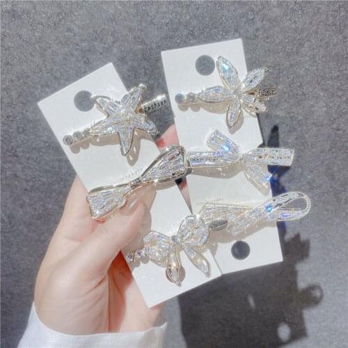 Korean Version of flower Hairpins Fashion Beautiful Duckbill Hairclip Sweet Girl Hair Clip For Students Hari Accessories