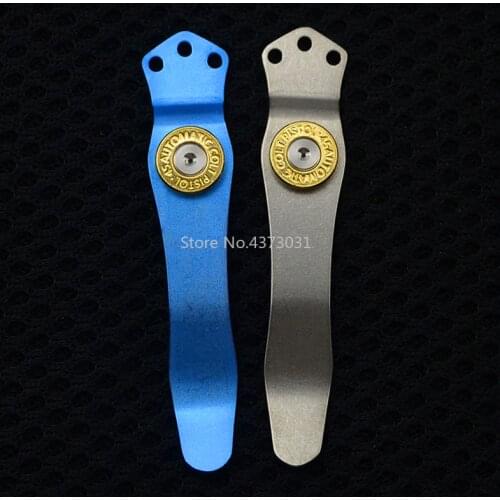 1piece EDC Knife Belt Clip Knife Button Pocket Clip Material TC4 Titanium Alloy Knife Clip 65x13mm