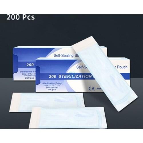 200 pcs/Bag Dental Disposable Self Sealing Pouch Dental Tattoo Tool Storage Bag 6 Type to Choose