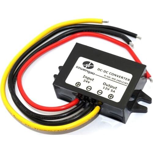 24V Go 12V 5A Power Supply (Car) Converter 18-36V Drop 12V Automotive Voltage Reduction Power Supply Module