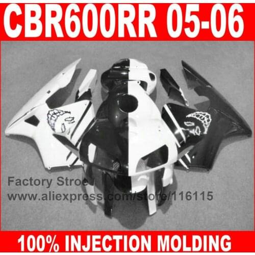 ABS plastic Injection molding motorcycle for HONDA 2005 2006 CBR 600RR 05 06 CBR600RR fairings kit white black fairing parts