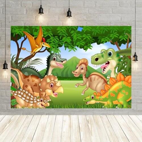 Avezano Photography Backdrops Jungel Forest Dinosaur Kids Birthday Party Backgrounds Baby Shower Portrait Photocall Photo Studio