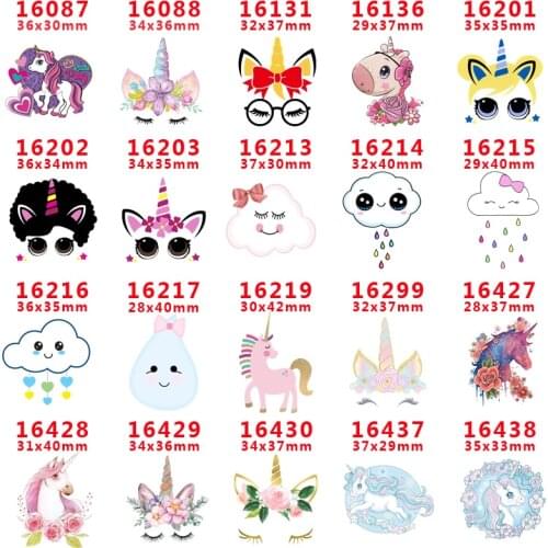 Free shipping 30 pcs planar resin ribbon unicorn resin pr16087