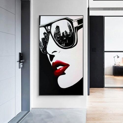 Big City Nights Sunglasses Canvas Painting Wall Art Posters and Prints Nordic Decorative Picture for Living Room Home Decor