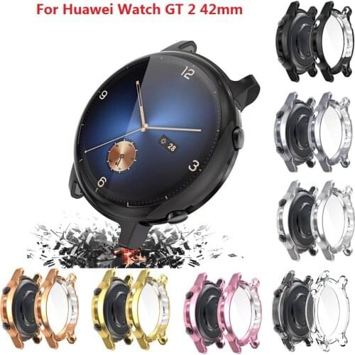 Case For Huawei Watch GT 2 42mm Full TPU Screen Protective Cover Protector Sleeve Frame Smart Watch Shell Soft Silicone Bumper