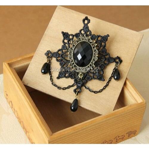 Dashiatere Black Brooches For Clothes