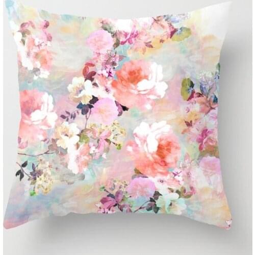 Love of A Flower Decorative Pillow Cushion Covers Square Pillowcase for Sofa Cotton Linen Pillow Cover