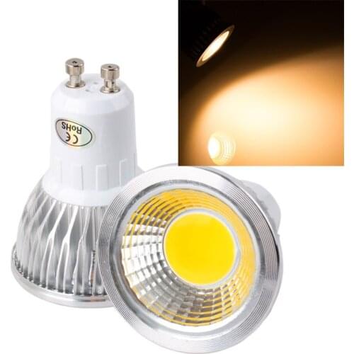 Dimmable 6W 9W 12W GU10 COB LED Lamp Light Spotlight 110V 220V Cold Warm White AC 85-265v 5pcs/lot