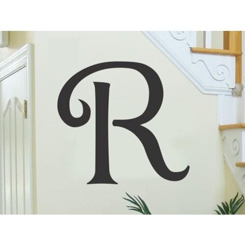 Customized Letter Wall Decal, Personalized Name Initial Vinyl Wall Sticker for Kids Room, Living Room Decoration Decor S-596