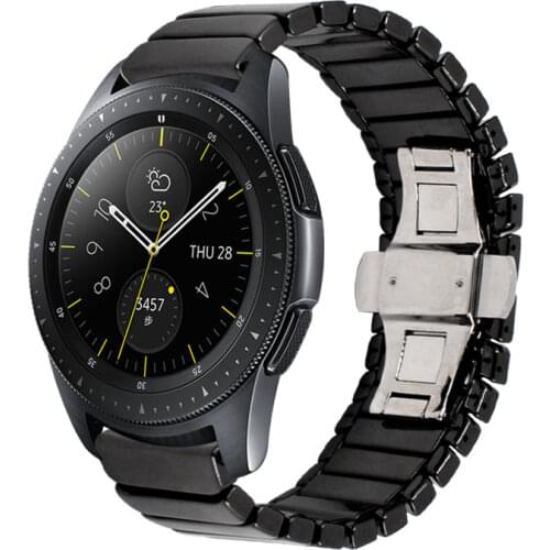 Suitable for Samsung Galaxy Watch Huawei Watch GT2 46mm butterfly buckle bracelet ceramic strap 22mm