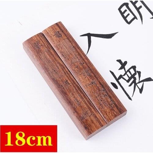 Chinese Wooden Sculpture Paperweights 2pcs Brush Pen Painting Paperweights Multi-size Pisa Papeles Rosewood Paper Pressing Prop