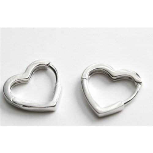 Classic Men Womens Unisex Fashion Love Heart Earrings Exquisite Silver Color Ear Personality Hip Hop Party Jewelry Gifts