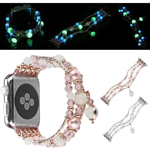 Luminescence Bracelet For Apple Watch Series 5/4/3/2/1 iWatch Band 44mm 40mm 42mm 38mm Women Watch Band Jewelry Watch Strap