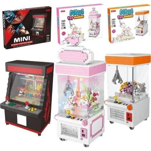 Miniature DIY Diamonds Mini Assembling Building Block Toys Folder Catch Doll Machine Fighter Model Clamp Decoration Gift