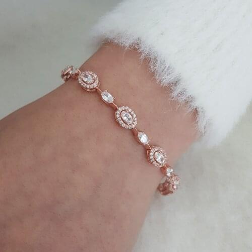 Trendy 925 Sterling Silver Fashion Baguette Dimond Gift Party Bracelet Valentines Day For Women Fine Jewelry Luxury Accessory