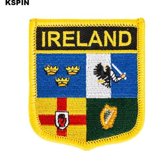 Ireland Flag Embroidery Patches Iron on Saw on Transfer patches Sewing Applications for Clothes in Home&Garden