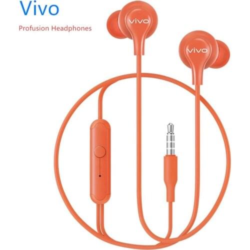 Vivo in riotous profusion earphone original wired earphone in-ear round-hole earplug official genuine 3.5mm earphone