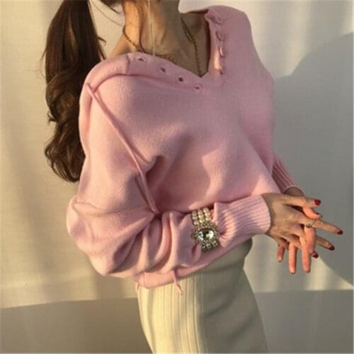 New Women Casual Knitwear Autumn Winter Solid Hooded Collar Warm Pullover Sweaters Minimalist