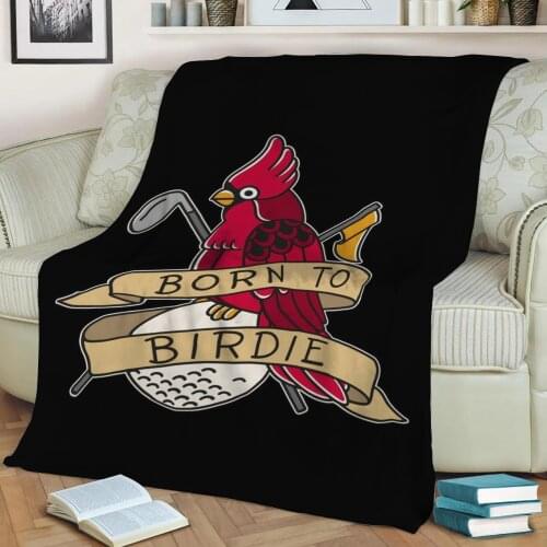 Birdie Golf Golfer Flannel Throw Blanket 3D Printed Keep Warm Sofa Child Blanket Home Decor Textiles Dream Family Gift