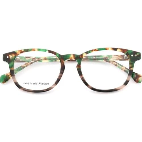 Belight Optical Men Women Colorful Acetate Round Shape Retro Vintage Prescription Eyeglasses Spectacle Frame Eyewear K9239