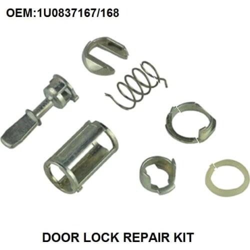Wholesale !!! For VW Golf IV 4 TYP 1J1 MK4 Door Lock Cylinder Barrel Repair Kit Front Side 1997-2005