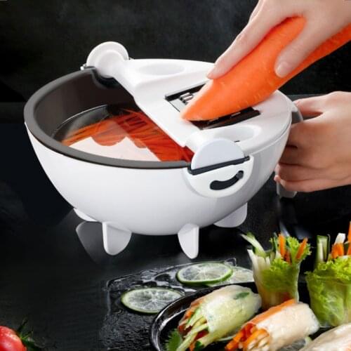 Vegetable Cutter Multifunctional vegetable slicer household potato slicer potato chip slicer radish grater Kitchen Tools Basket