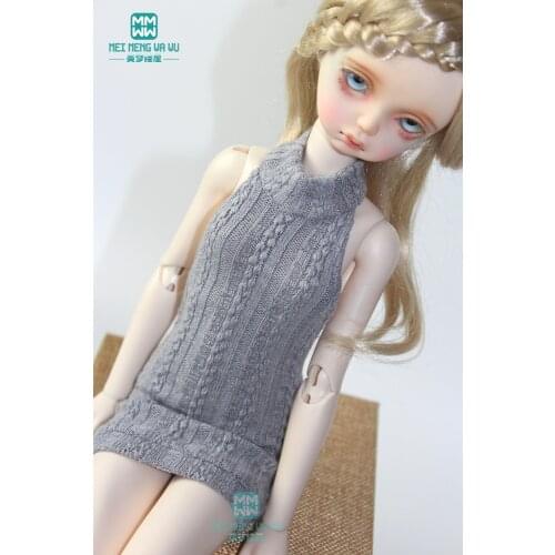 Fits 43cm 1/4 BJD Doll clothes accessories fashion halter sweater, stockings pink black White Gray