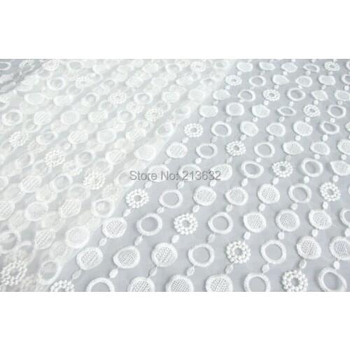 POp109-79 textile Eugen yarn white cotton full cloth cotton fabric computer embroidery factory processing tulle yarn linen