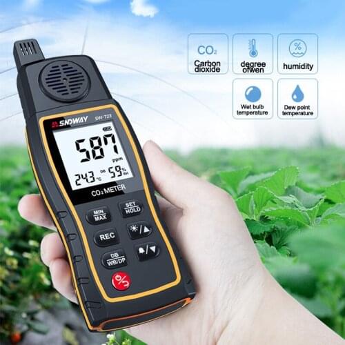 SW723 Handheld Carbon Dioxide Meter Multifunctional CO2 Gas Leak Detector Gas Analyzer High-precision Detector Gas Monitor